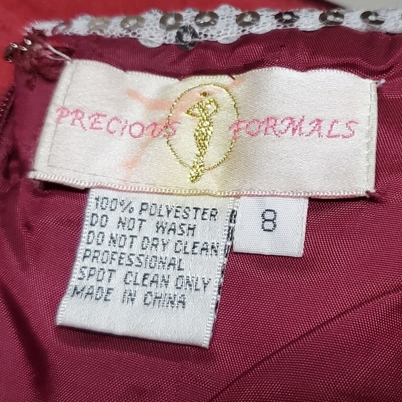 Vintage Precious Formals Scarlett Sequin Fit & Flare Strapless Cocktail Dress 8 - Picture 16 of 16